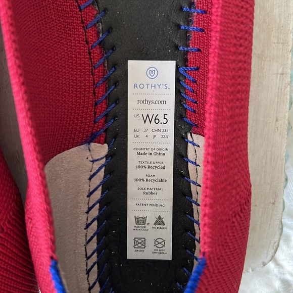 {🎉HP 🎉Rothys} Scooter Red Flats EUC - Picture 2 of 3